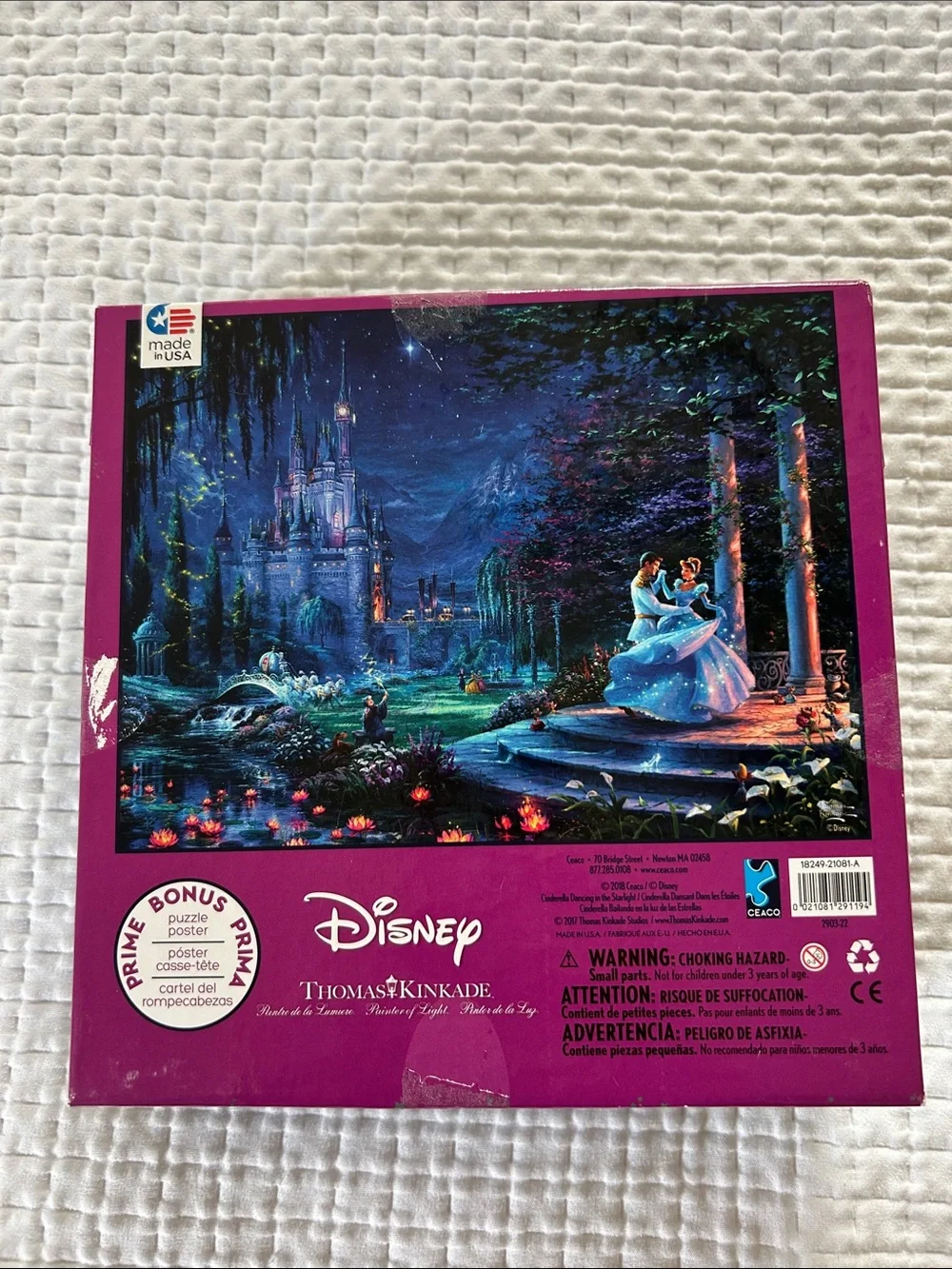 Thomas Kinkade Disney Cinderella 750 piece puzzle 24 x 18 inches